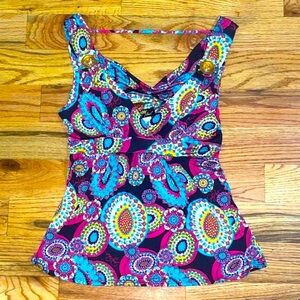 NEW Baby Phat Bohemian Cowl Back Sleeveless Top sz M